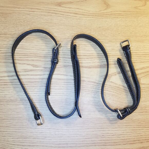 Dooney & Bourke Bag Dillen STRAP ONLY Luxury Black Pebbled Leather Adjustible - Picture 3 of 4